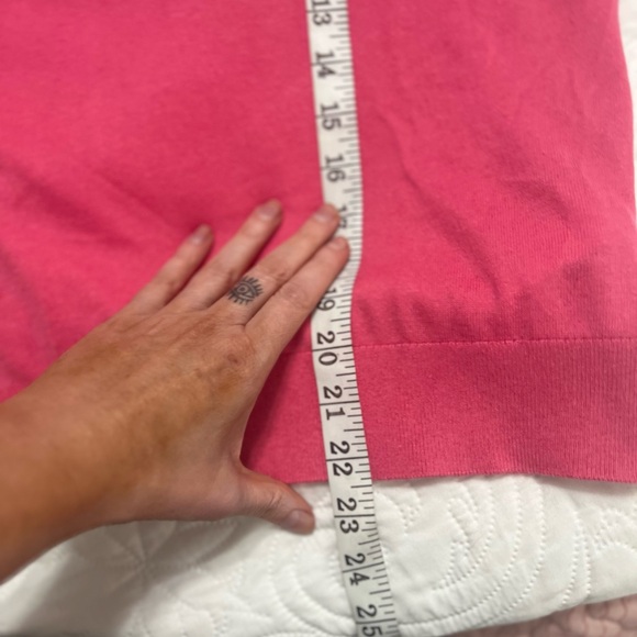 Kate Spade Hot Pink Daisy Collar Short Sleeve Medium Lightweight Silk Blend - Picture 11 of 12